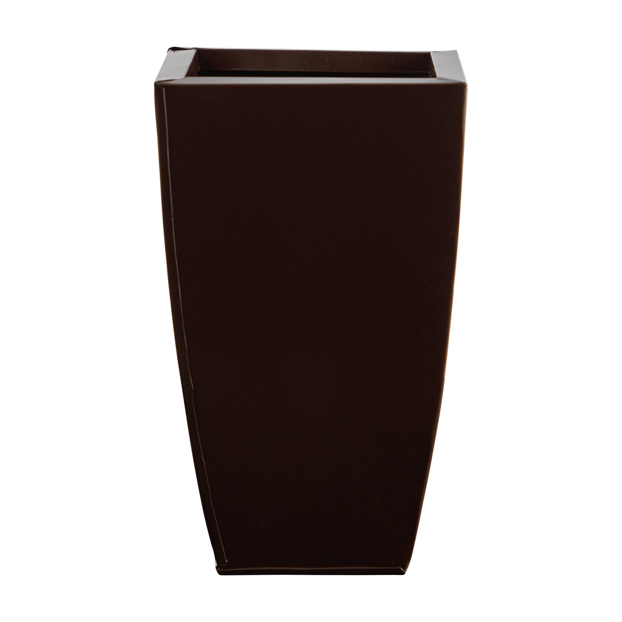 13" Bronze Tapered Square Metal Planter